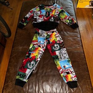 The Grinch Justice Print Kids Pajama Set medium size